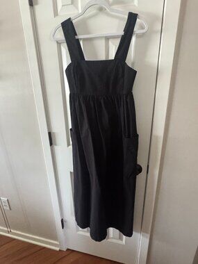 madewell denim square-neck midi dress in benton wash I love a good denim dress #madewell #denimdress #fypp #haul #clothes #iloveshopping